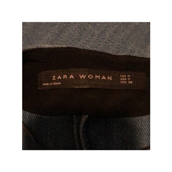 Zara 70s Chambray Bell Sleeve Tunic Dress Medium U-Neck Shirt Dress - Picture 12 of 13